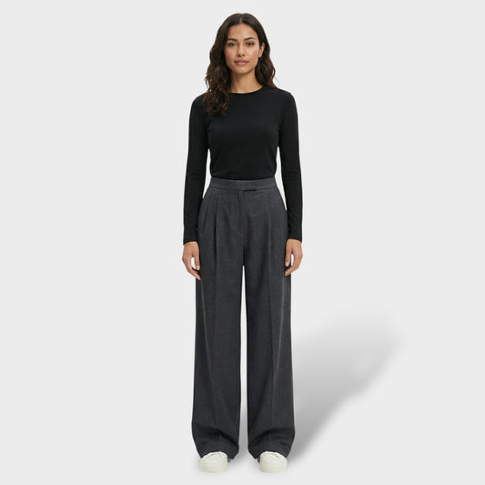Pantalones Mujer Tiro Alto Tejido Suelto - Mavetta