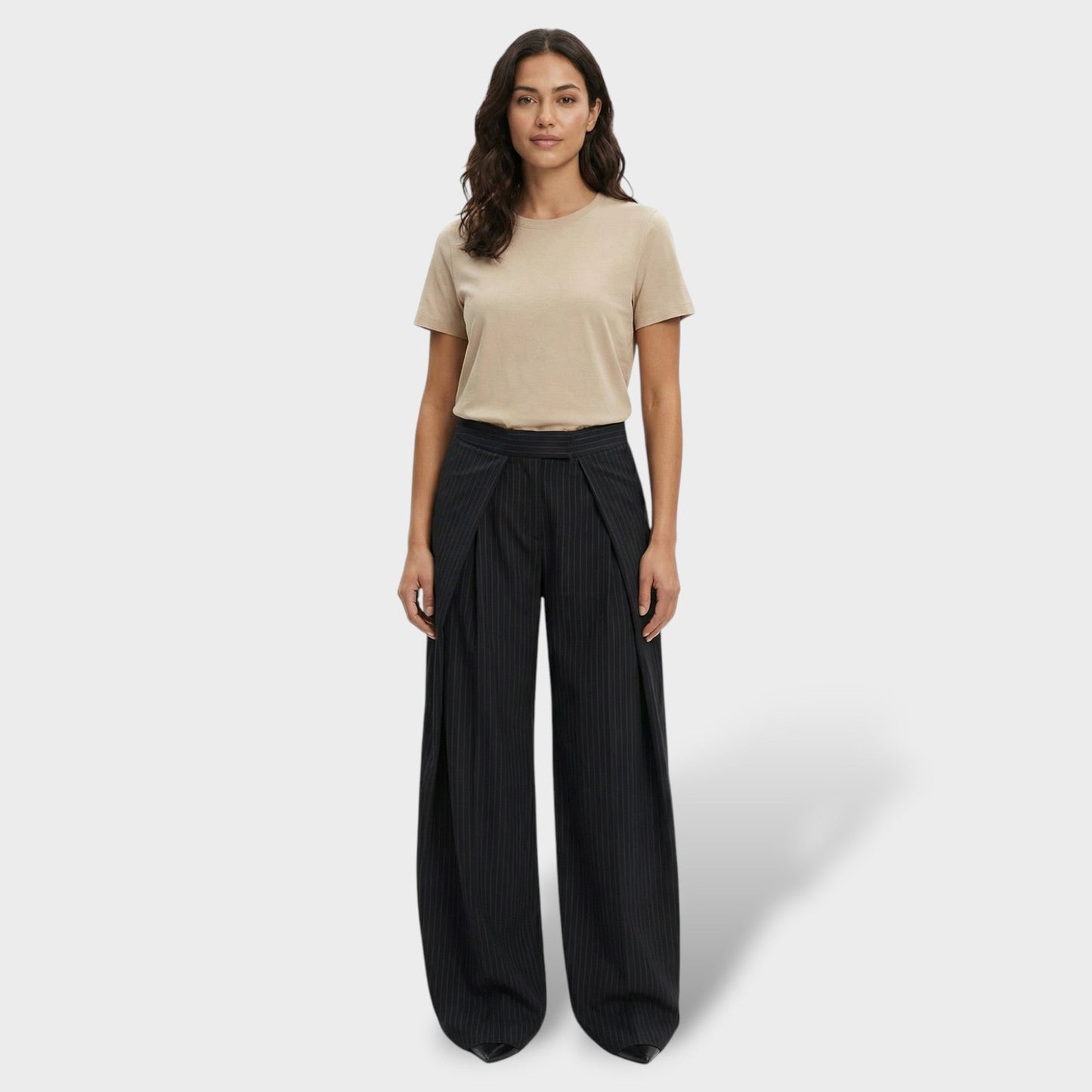 Pantalones Mujer Anchos Tejido Suave Corte Amplio
