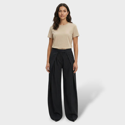 Pantalones Mujer Anchos Tejido Suave Corte Amplio