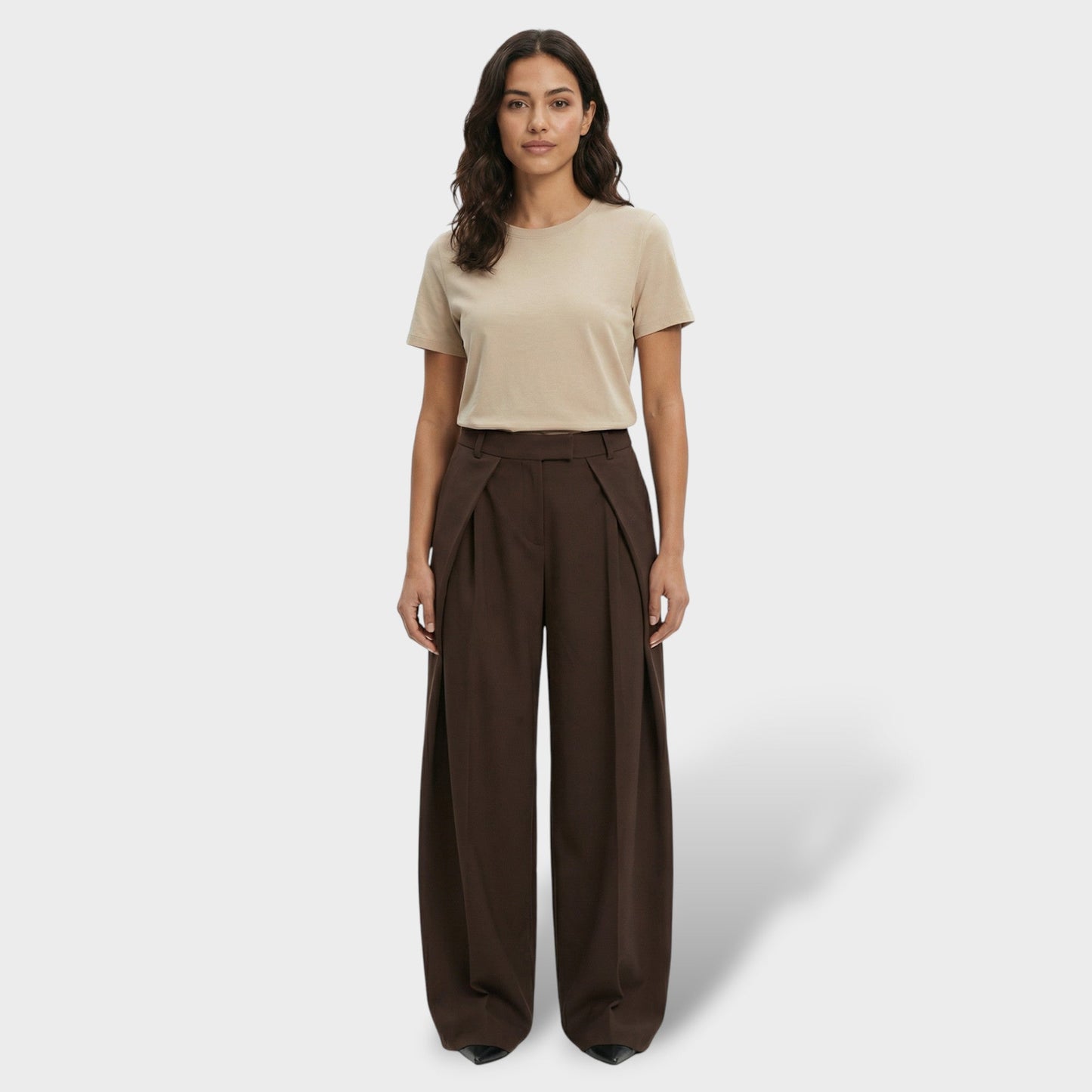 Pantalones Mujer Anchos Tejido Suave Corte Amplio
