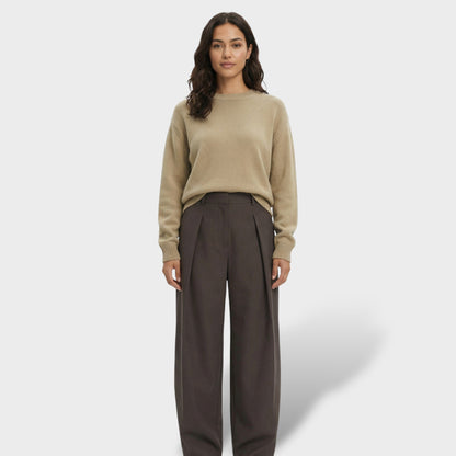 Pantalones Mujer Anchos Tejido Suave Corte Amplio