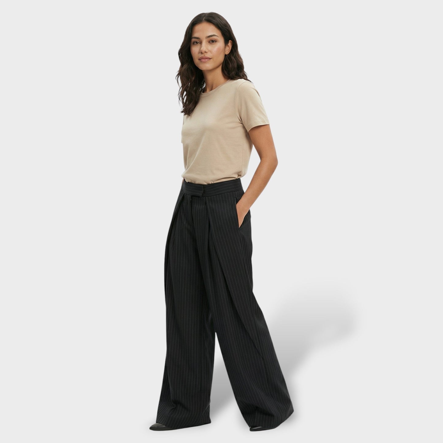 Pantalones Mujer Anchos Tejido Suave Corte Amplio