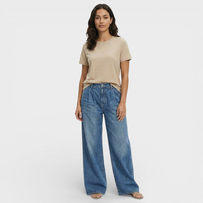 Pantalones Vaqueros Mujer Corte Ancho