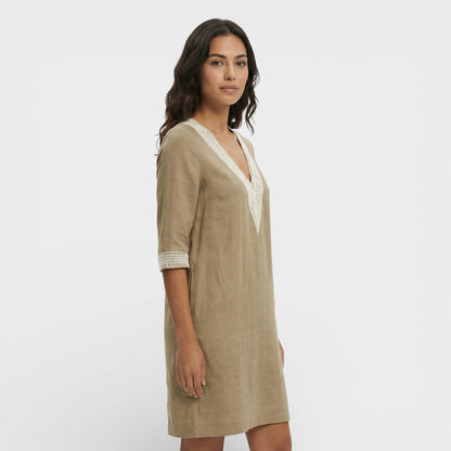 Vestido Midi Mujer Ligero Ajuste Elegante