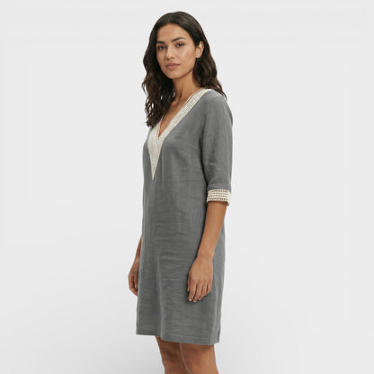 Vestido Midi Mujer Ligero Ajuste Elegante