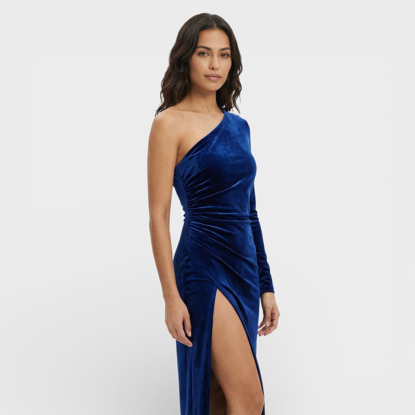 Vestido Midi Terciopelo Elegante Mujer