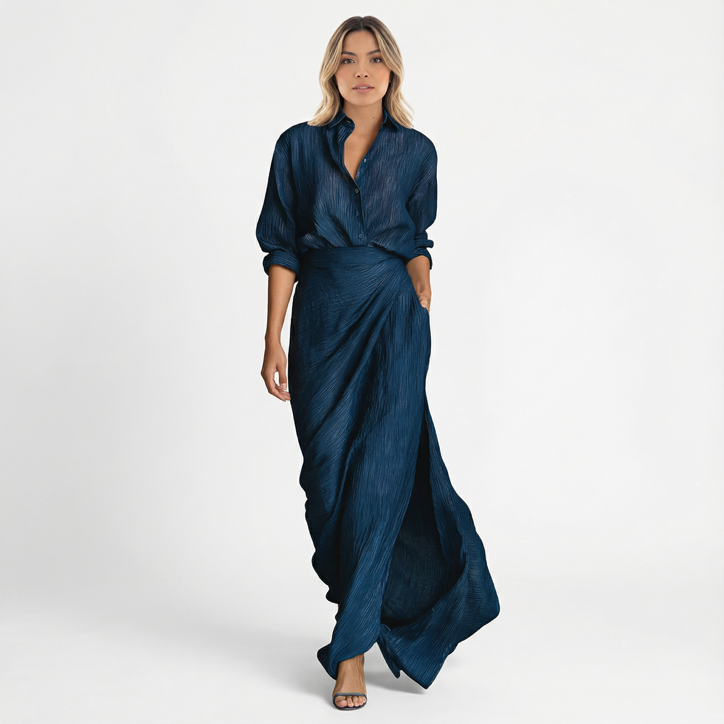 Conjunto Mujer Maxi Plisado Elegante - Mavetta