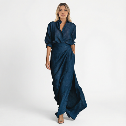 Conjunto Mujer Maxi Plisado Elegante - Mavetta