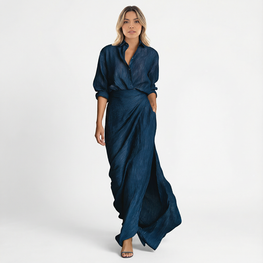 Conjunto Mujer Maxi Plisado Elegante - Mavetta