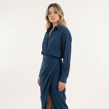 Conjunto Mujer Maxi Plisado Elegante