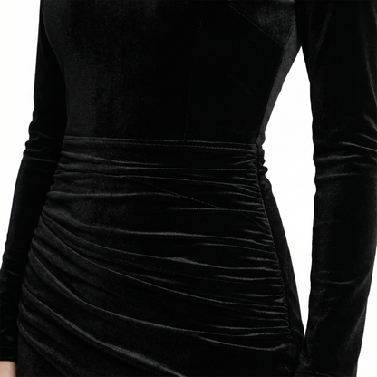 Vestido Mujer Terciopelo Ajustado
