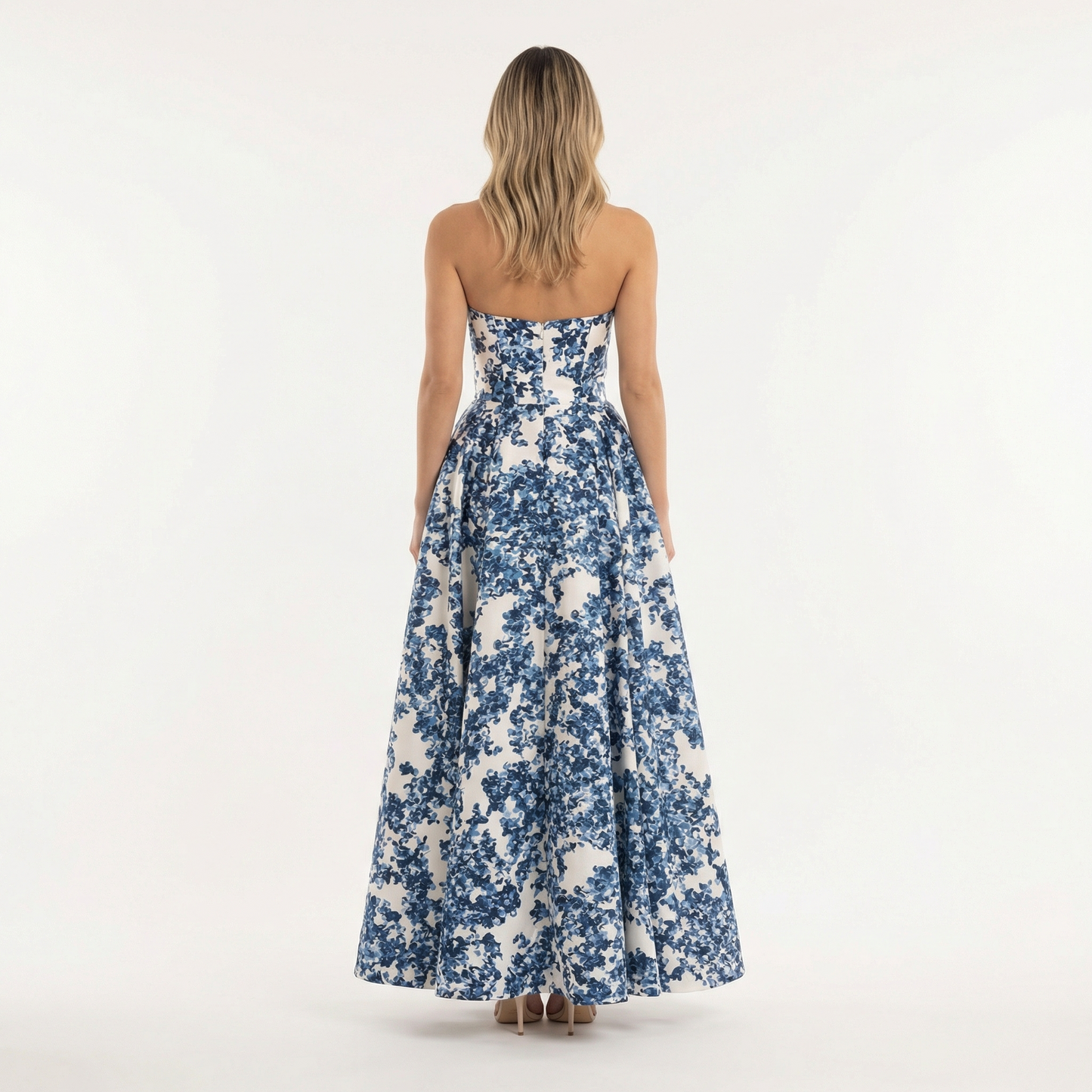 Vestido Largo Mujer Estampado Floral Ajuste Elegante