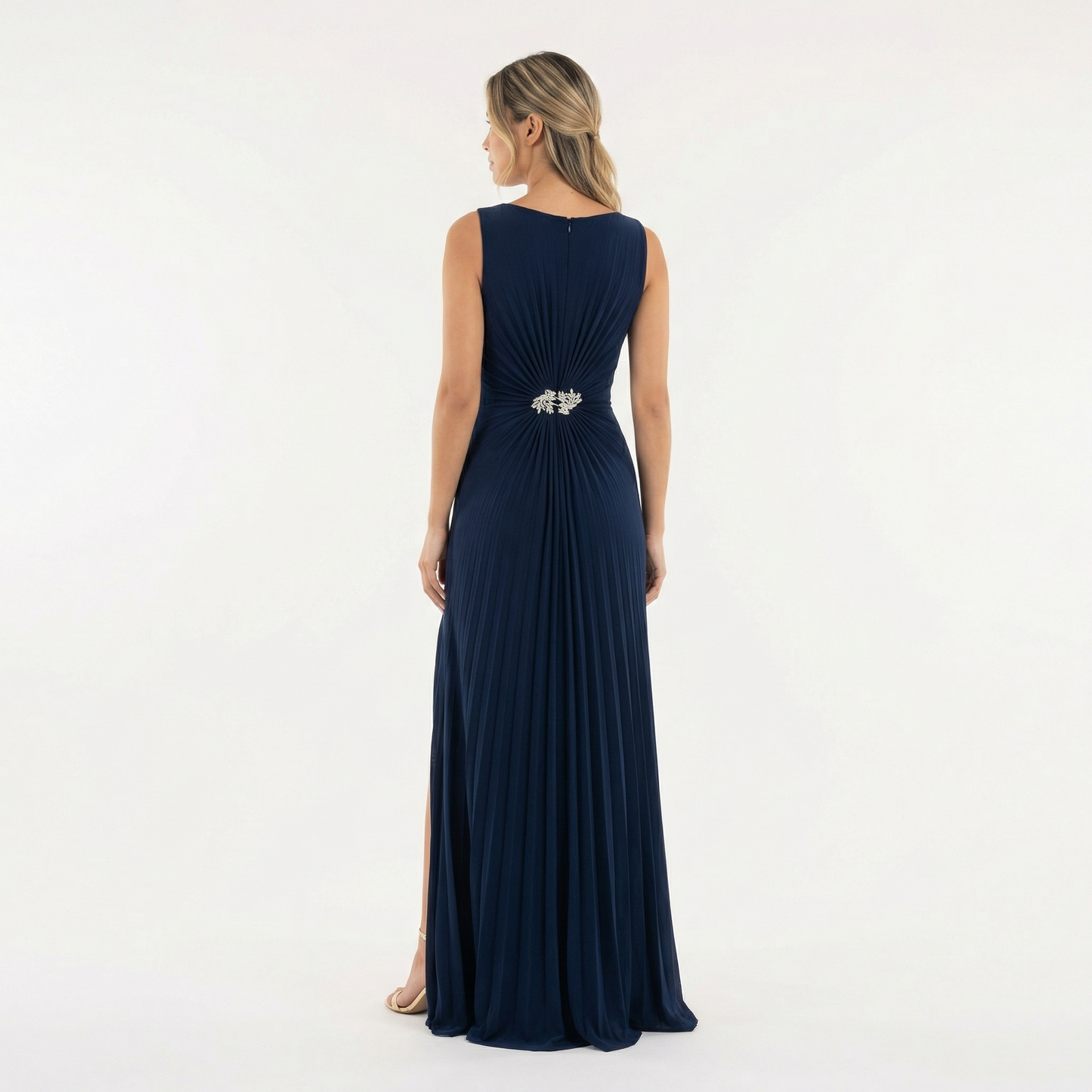 Vestido Largo Mujer de Tela Suave Corte Elegante