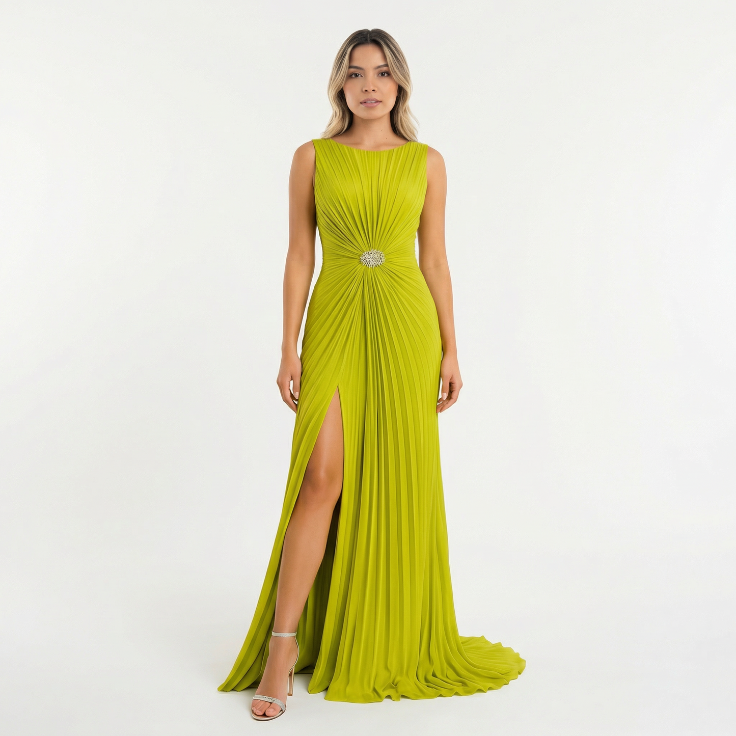 Vestido Largo Mujer de Tela Suave Corte Elegante