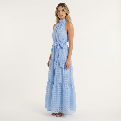 Vestido Largo Mujer de Escote Halter Ajustado