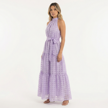 Vestido Largo Mujer de Escote Halter Ajustado