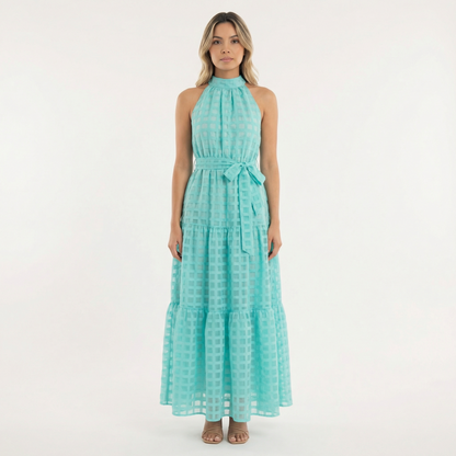 Vestido Largo Mujer de Escote Halter Ajustado