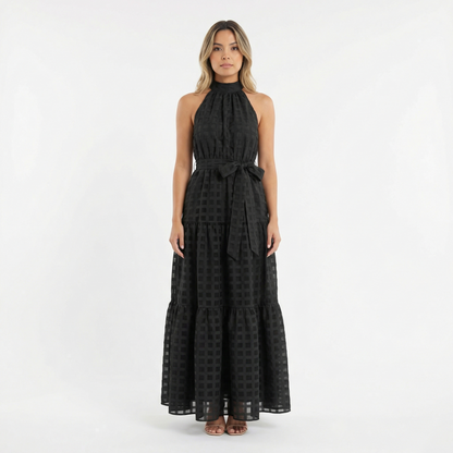 Vestido Largo Mujer de Escote Halter Ajustado