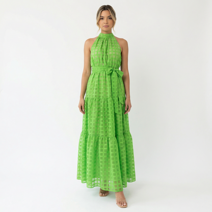 Vestido Largo Mujer de Escote Halter Ajustado