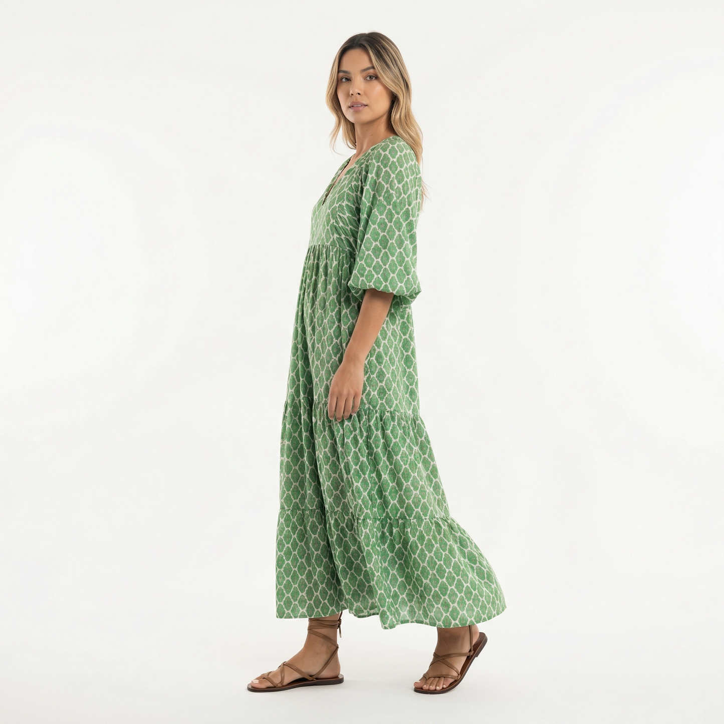 Vestido Largo Mujer Estampado Estilo Boho
