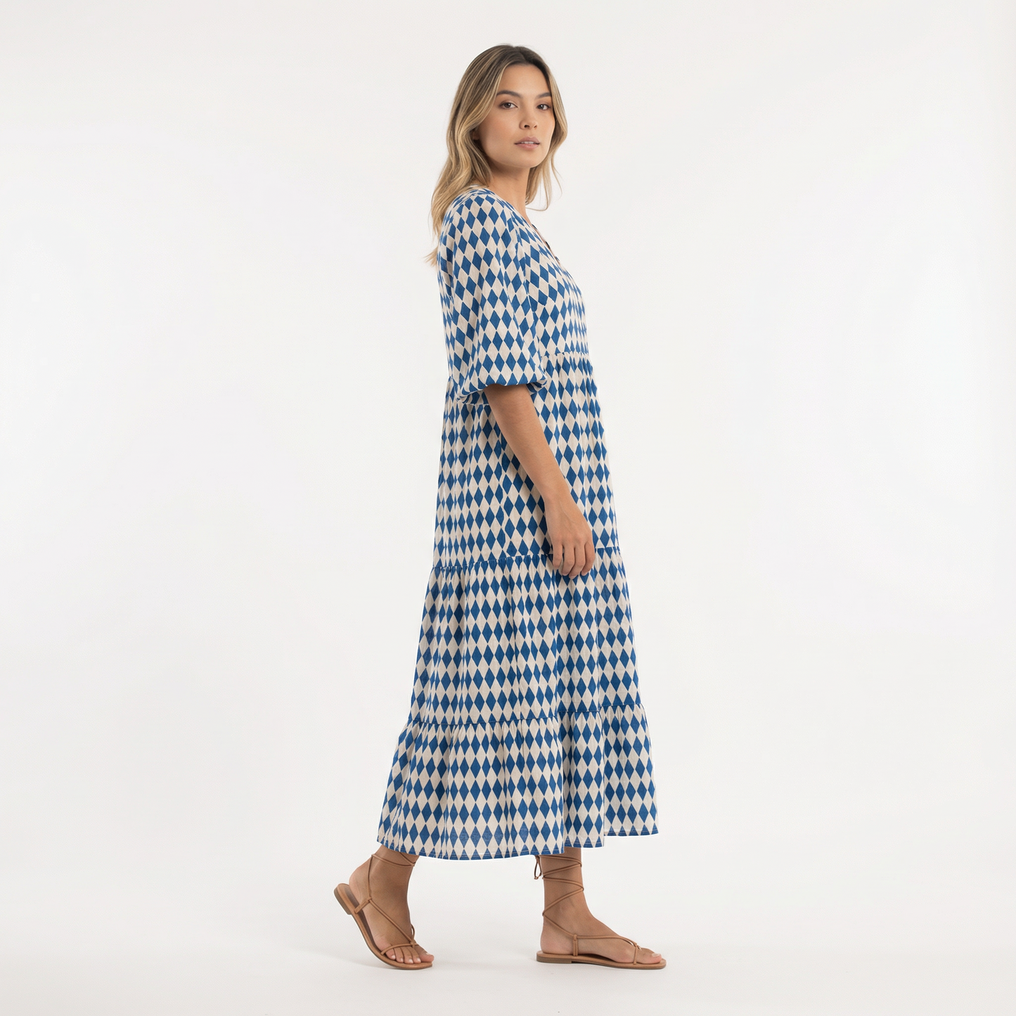 Vestido Largo Mujer Estampado Estilo Boho