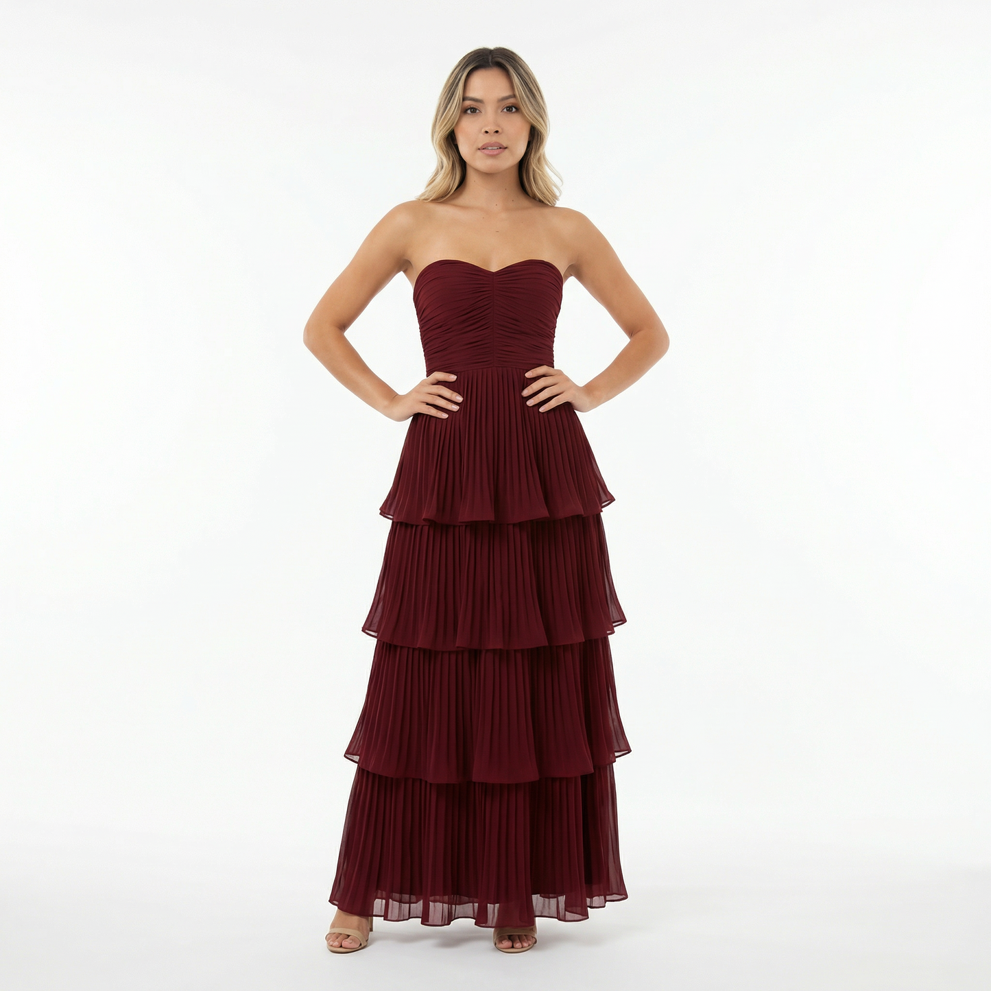 Vestido Largo Mujer Palabra de Honor Ajuste Ceñido - Mavetta