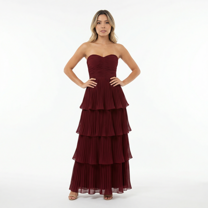 Vestido Largo Mujer Palabra de Honor Ajuste Ceñido - Mavetta