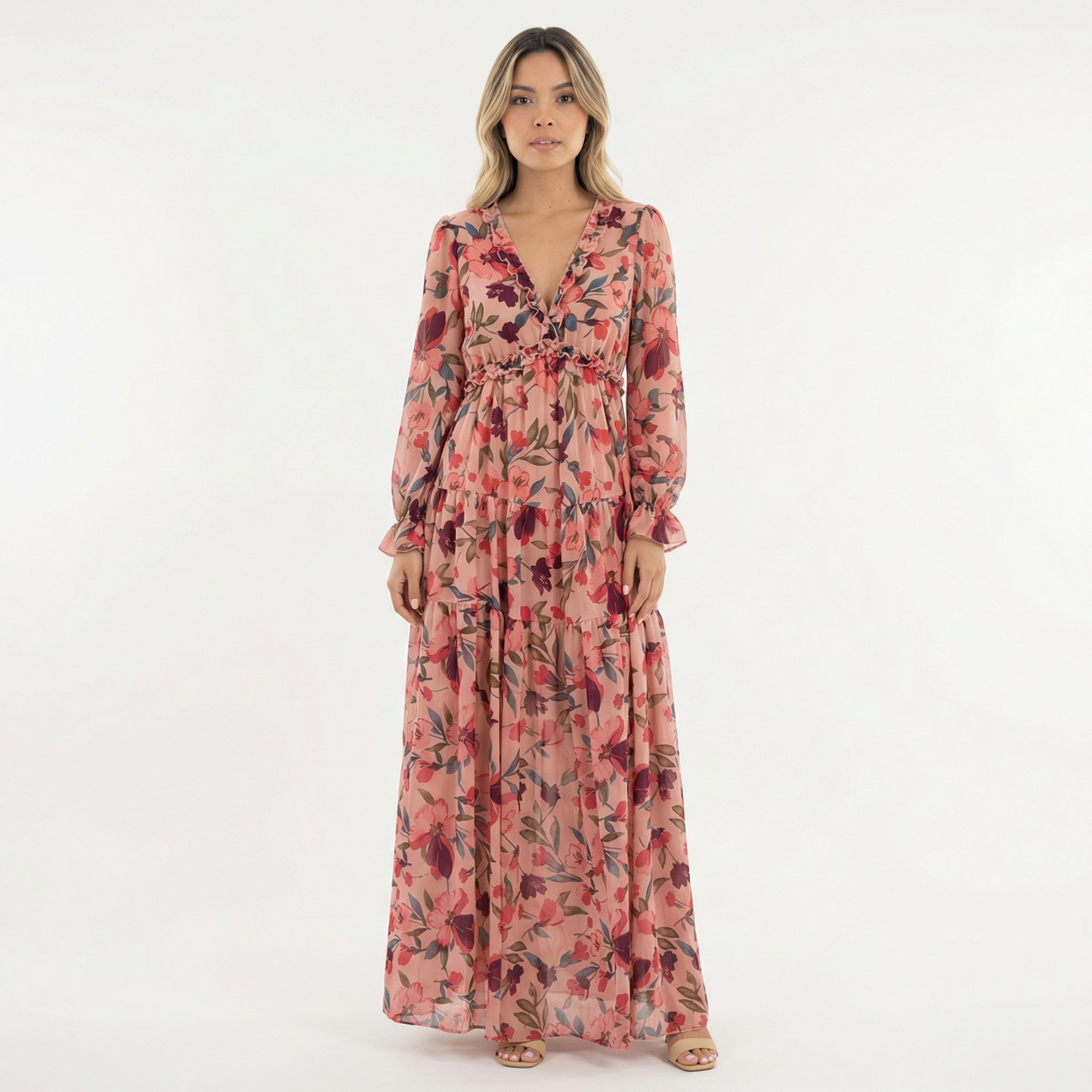 Vestido Largo Mujer Estampado Floral Bohemio - Mavetta
