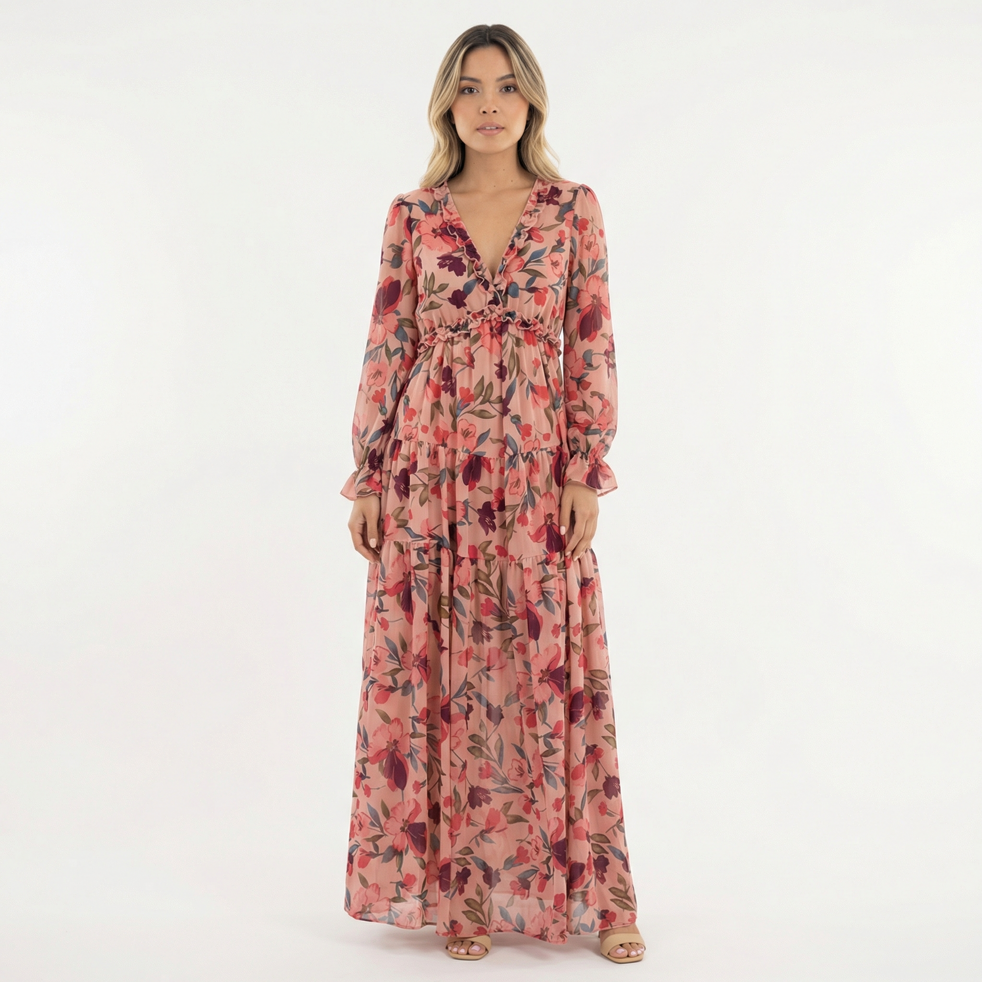 Vestido Largo Mujer Estampado Floral Bohemio - Mavetta