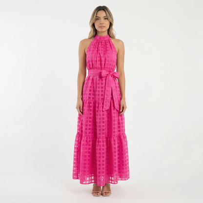 Vestido Largo Mujer de Escote Halter Ajustado