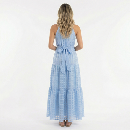 Vestido Largo Mujer de Escote Halter Ajustado