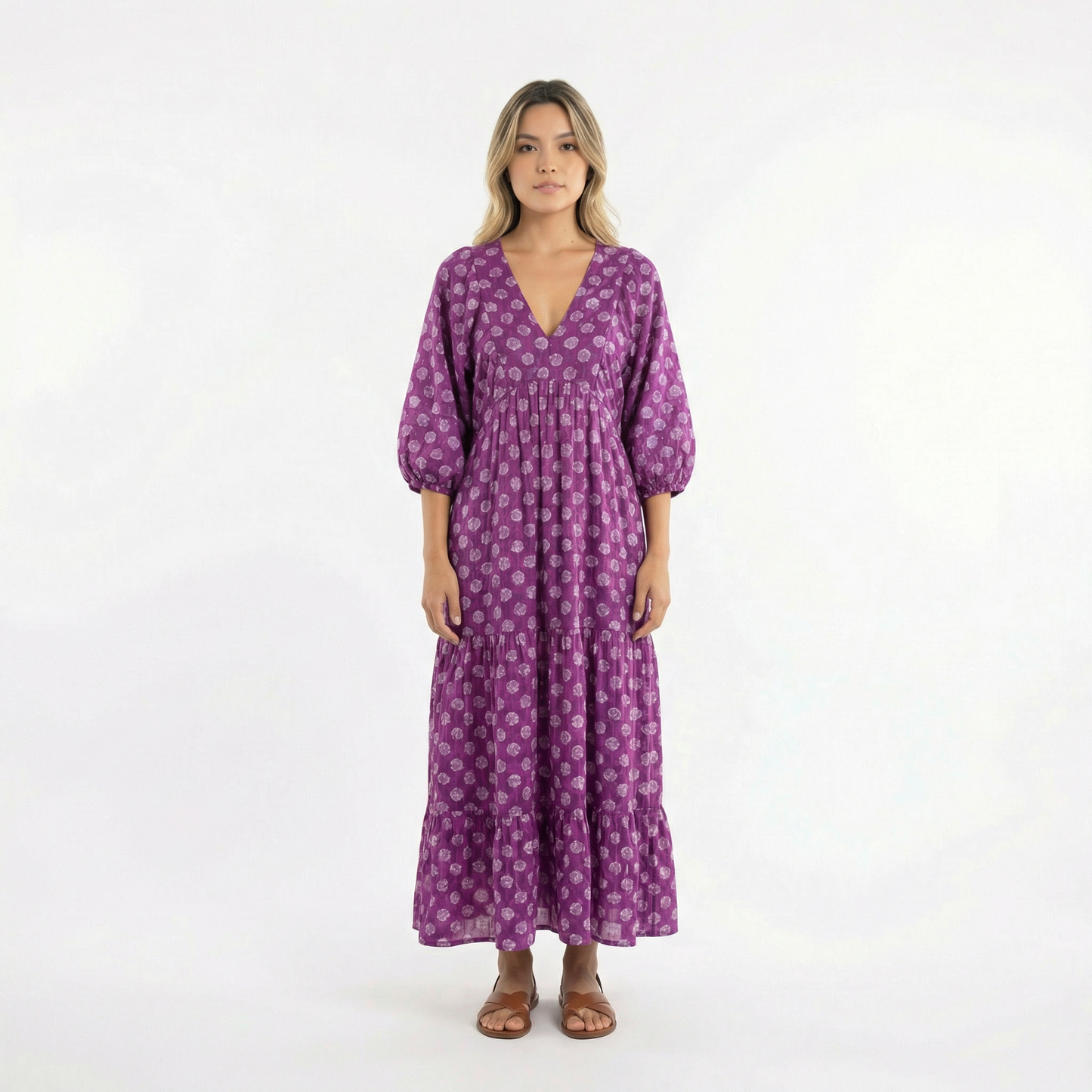 Vestido Largo Mujer Estampado Estilo Boho