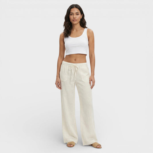 Pantalones Mujer de Lino Cintura Elástica - Mavetta