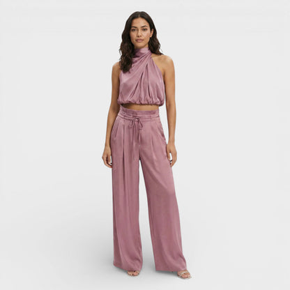 Mono Largo Mujer Pantalón Ancho Fluido