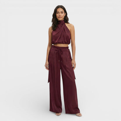 Mono Largo Mujer Pantalón Ancho Fluido