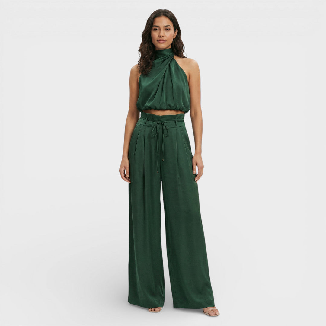 Mono Largo Mujer Pantalón Ancho Fluido
