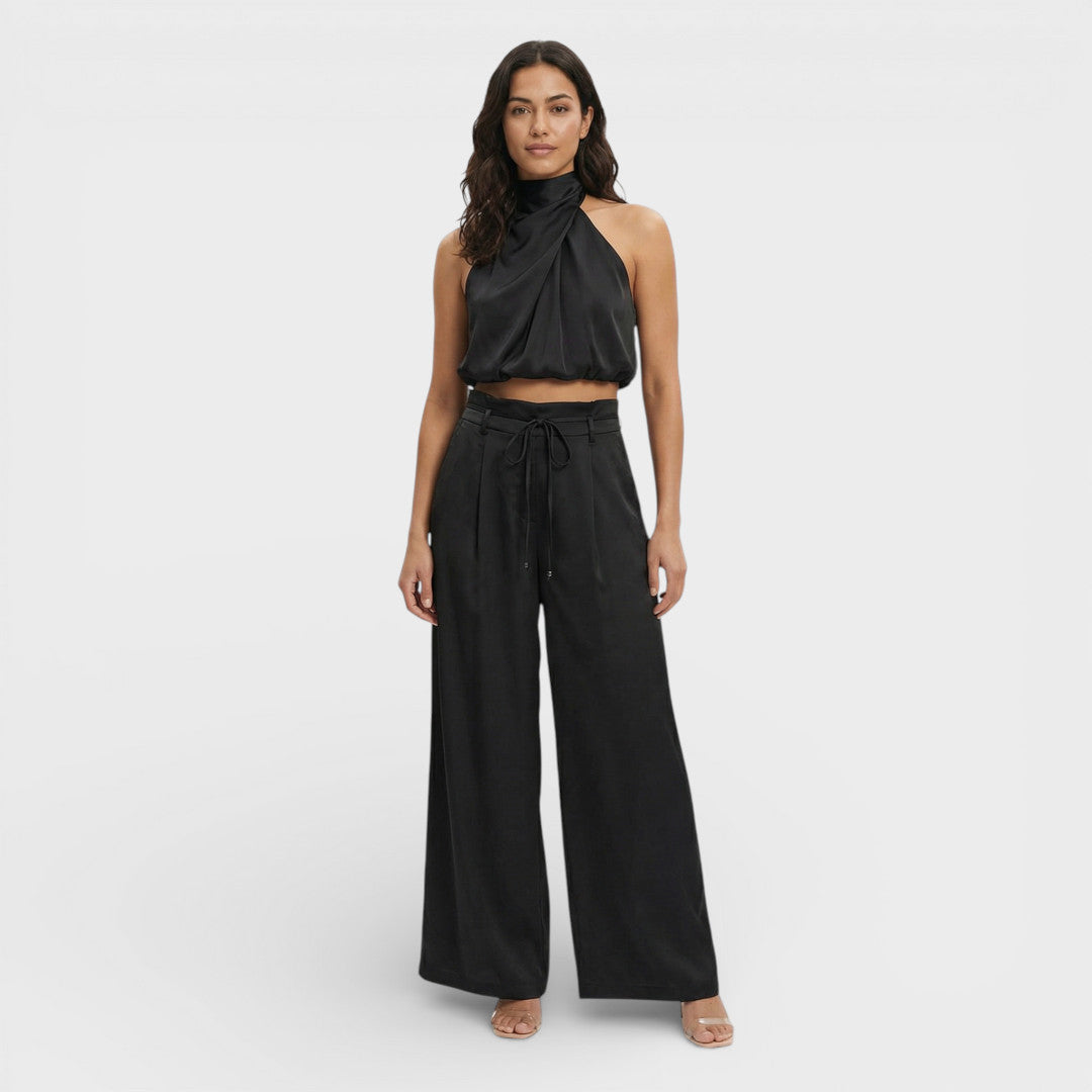 Mono Largo Mujer Pantalón Ancho Fluido