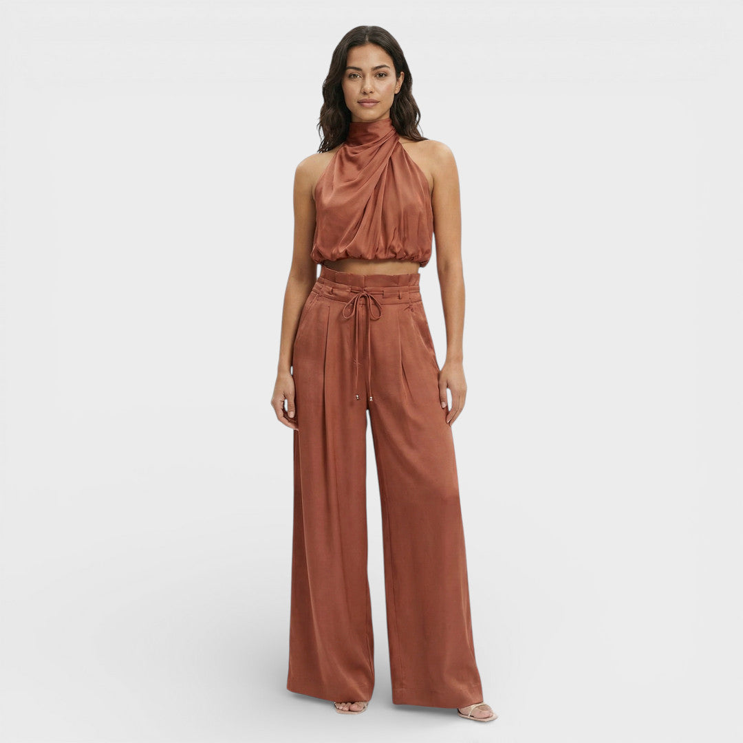 Mono Largo Mujer Pantalón Ancho Fluido