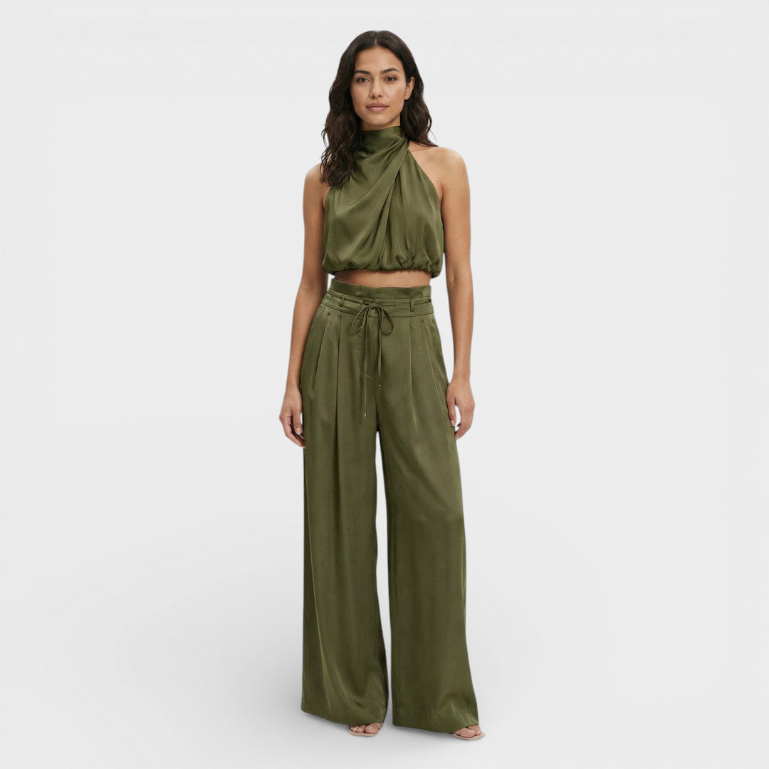 Mono Largo Mujer Pantalón Ancho Fluido