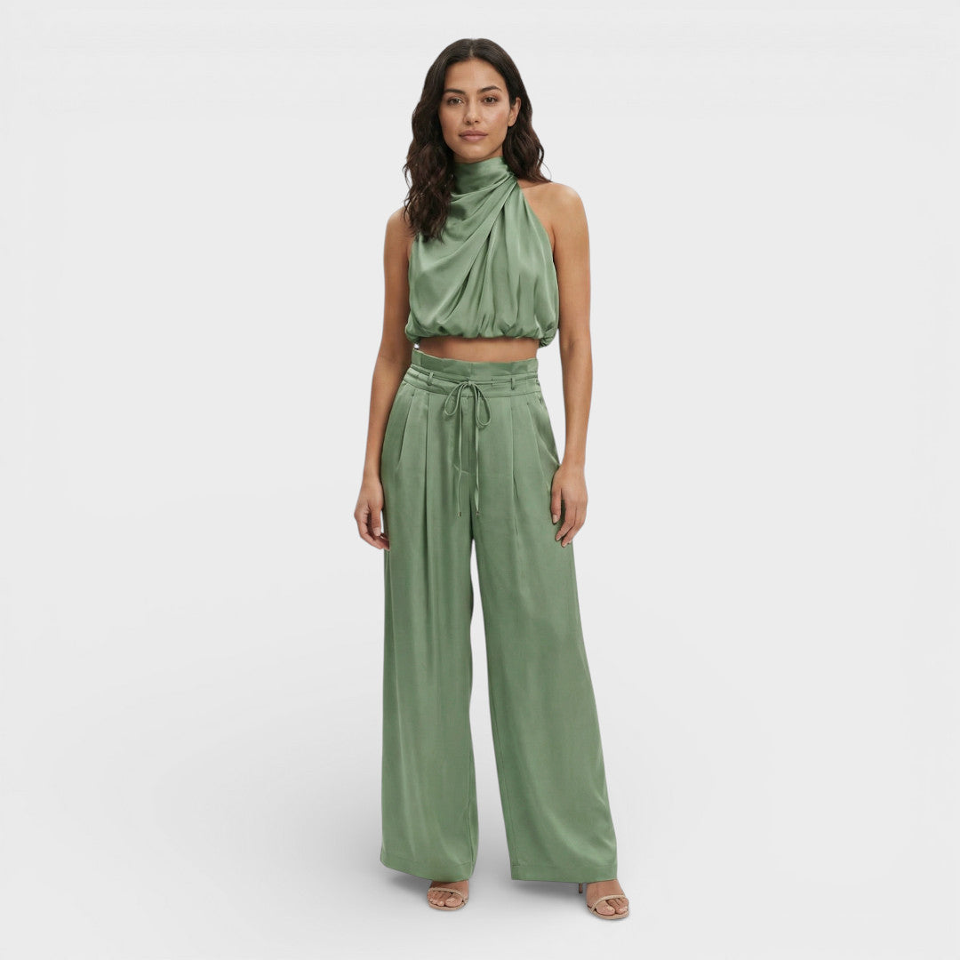 Mono Largo Mujer Pantalón Ancho Fluido