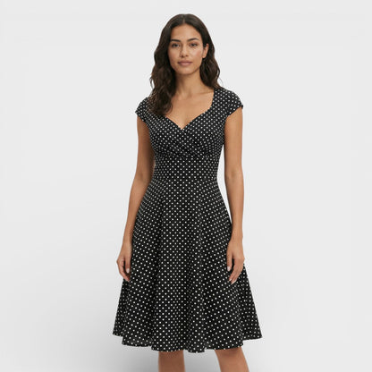 Vestido Midi Rosa Retro Cóctel