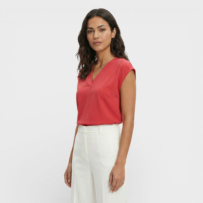 Camiseta Mujer Escote en V Ajuste Slim