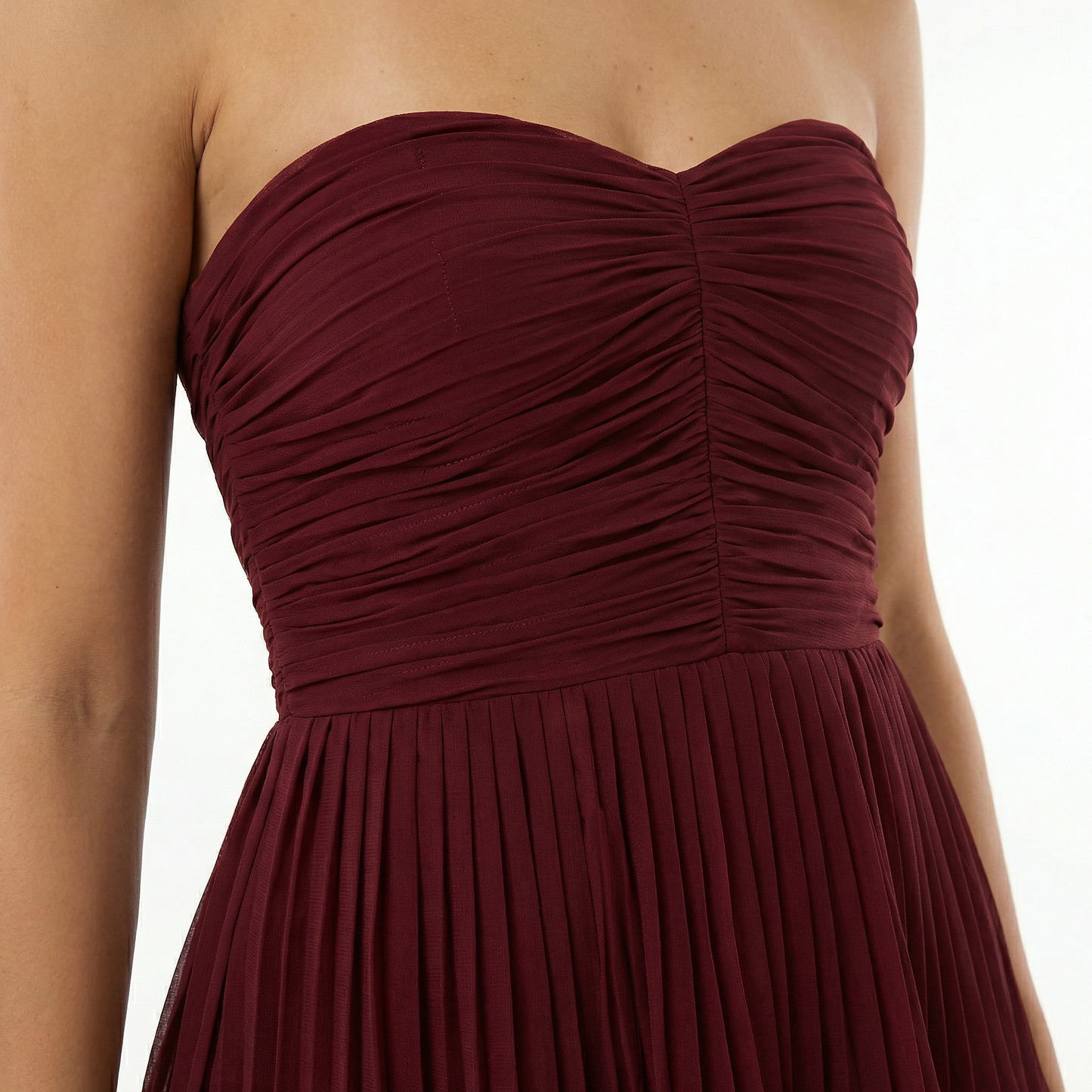 Vestido Largo Mujer Palabra de Honor Ajuste Ceñido