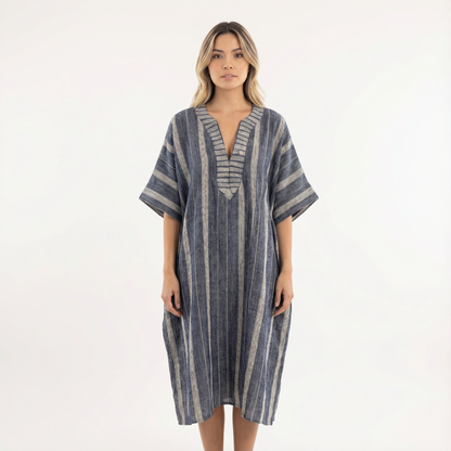 Vestido Largo Mujer Tela Fluida Corte Elegante