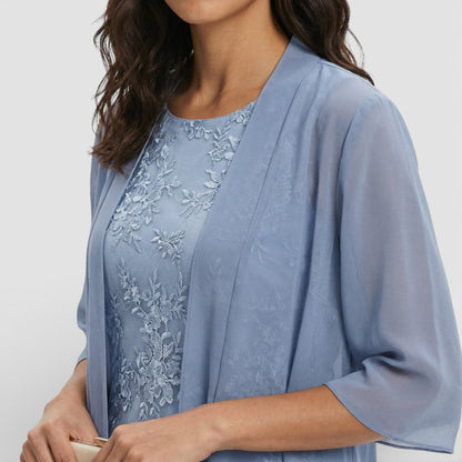 Vestido Midi Mujer Dos Piezas Ajuste Elegante