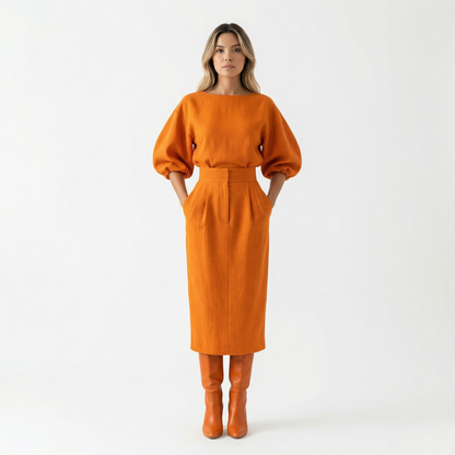 Vestido Midi Mujer Ajuste Elegante - Mavetta