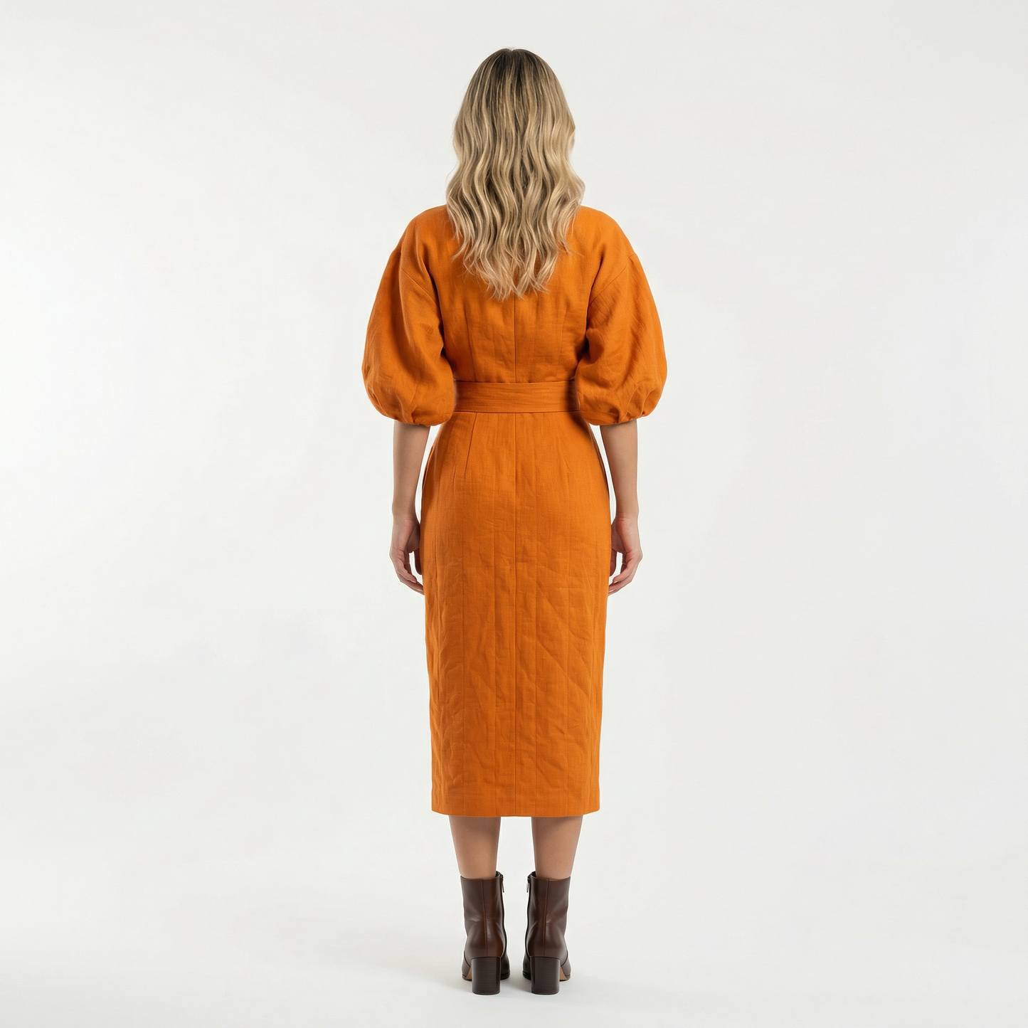 Vestido Midi Mujer Ajuste Elegante