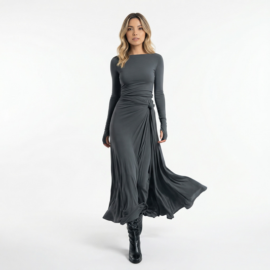 Vestido Maxi Mujer Cruzado Ajustado - Mavetta