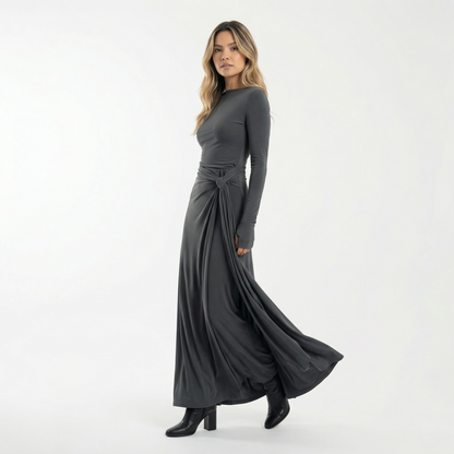 Vestido Maxi Mujer Cruzado Ajustado