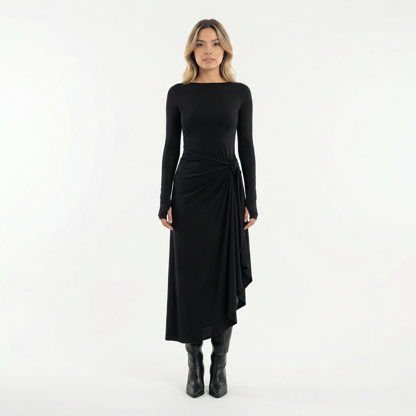 Vestido Maxi Mujer Cruzado Ajustado